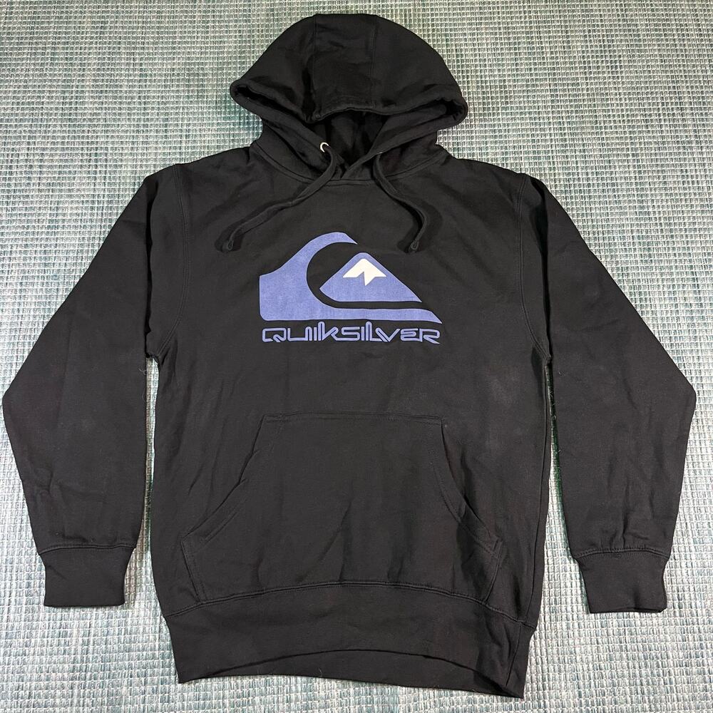 Quicksilver Black Pullover Hoodie Adult Size Small New